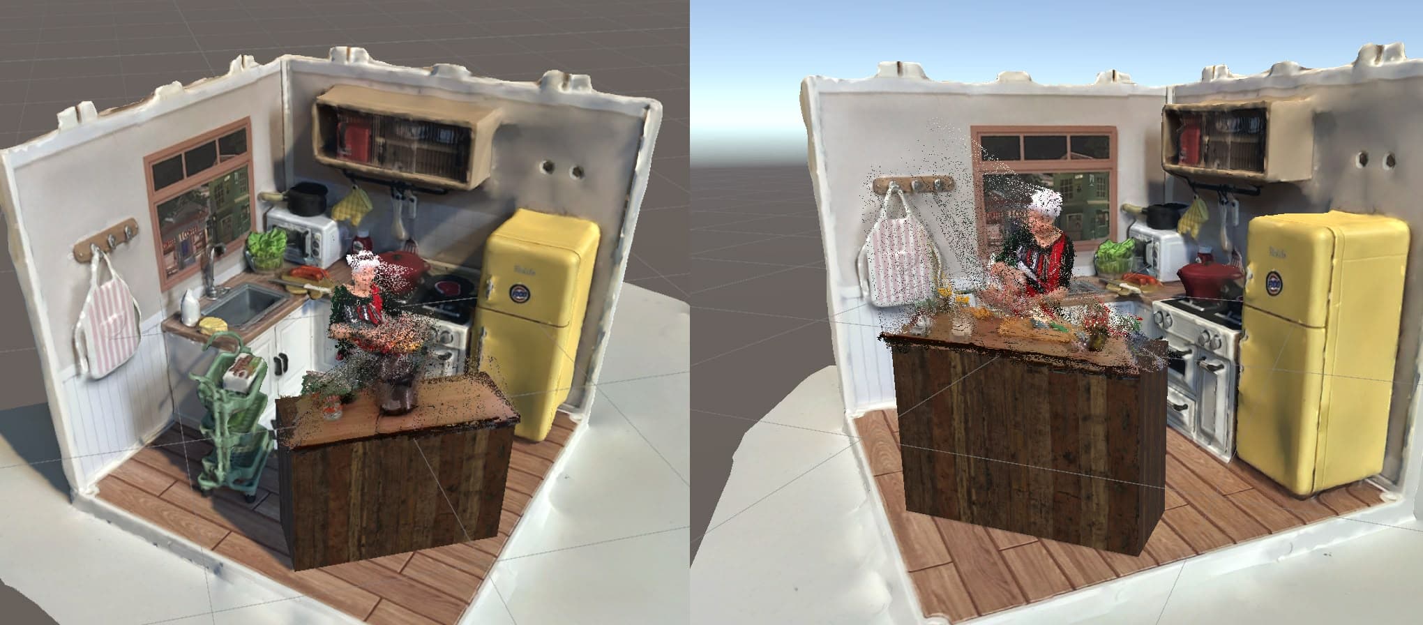 Viewing the synthesized point cloud in Unity from multiple viewpoints